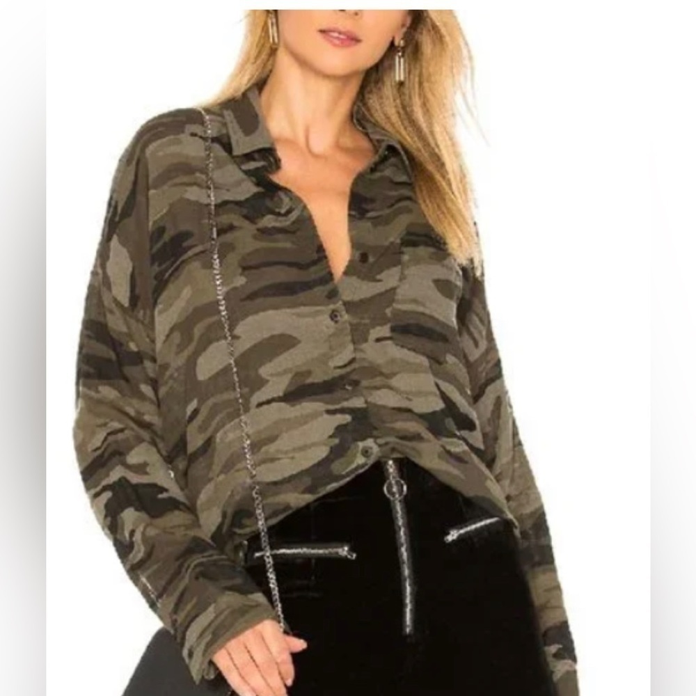 Sanctuary Camo Boyfriend Shirt